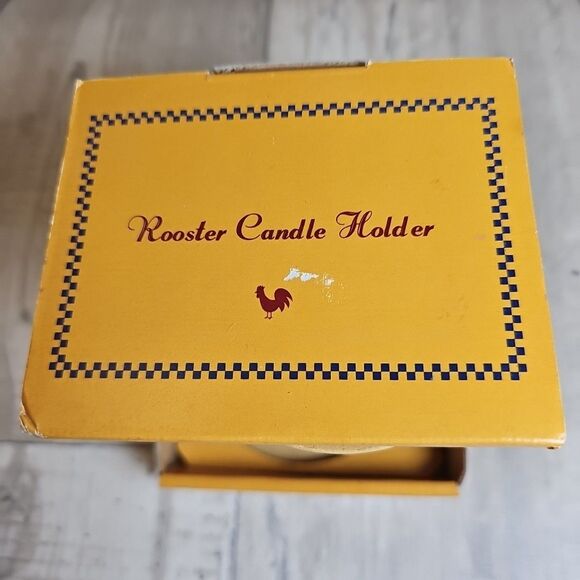 Rooster Candle Holder Metal Pillar Stand Rustic Farmhouse Chicken Decor Brown Br - Picture 5 of 5